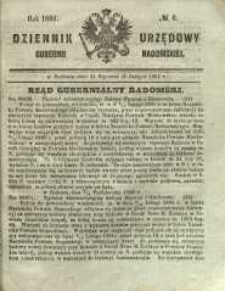Dziennik Urzędowy Gubernii Radomskiej, 1861, nr 6