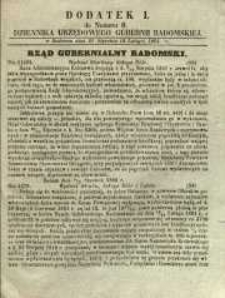 Dziennik Urzędowy Gubernii Radomskiej, 1861, nr 6, dod. I