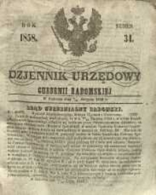 Dziennik Urzędowy Gubernii Radomskiej, 1858, nr 34