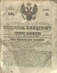 Dziennik Urzędowy Gubernii Radomskiej, 1858, nr 35
