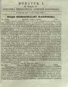 Dziennik Urzędowy Gubernii Radomskiej, 1861, nr 8, dod. I