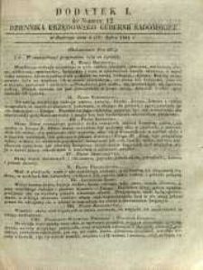 Dziennik Urzędowy Gubernii Radomskiej, 1861, nr 12, dod. I