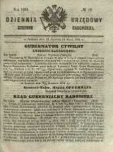 Dziennik Urzędowy Gubernii Radomskiej, 1861, nr 19