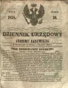 Dziennik Urzędowy Gubernii Radomskiej, 1858, nr 36