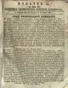 Dziennik Urzędowy Gubernii Radomskiej, 1858, nr 36, dod. III