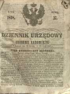 Dziennik Urzędowy Gubernii Radomskiej, 1858, nr 37