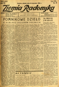 Ziemia Radomska, 1934, R. 7, nr 21