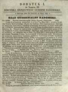 Dziennik Urzędowy Gubernii Radomskiej, 1861, nr 19, dod. I