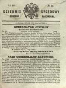 Dziennik Urzędowy Gubernii Radomskiej, 1861, nr 22