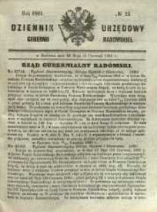 Dziennik Urzędowy Gubernii Radomskiej, 1861, nr 23