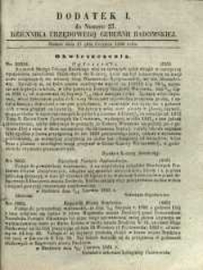 Dziennik Urzędowy Gubernii Radomskiej, 1861, nr 27, dod. I