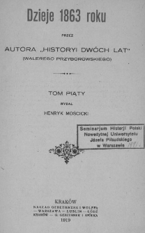 Dzieje 1863 roku T. 5