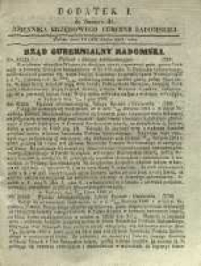 Dziennik Urzędowy Gubernii Radomskiej, 1861, nr 31, dod. I