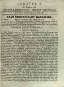 Dziennik Urzędowy Gubernii Radomskiej, 1861, nr 36, dod. I