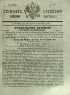 Dziennik Urzędowy Gubernii Radomskiej, 1861, nr 37