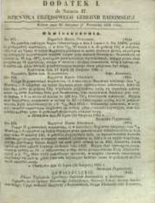 Dziennik Urzędowy Gubernii Radomskiej, 1861, nr 37, dod. I