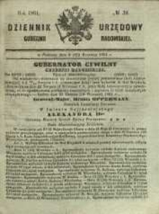 Dziennik Urzędowy Gubernii Radomskiej, 1861, nr 39
