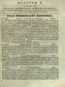 Dziennik Urzędowy Gubernii Radomskiej, 1861, nr 39, dod. I