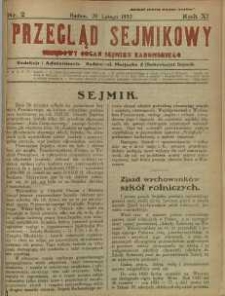 Przegląd Sejmikowy : Urzędowy Organ Sejmiku Radomskiego, 1932, R. 11, nr 2