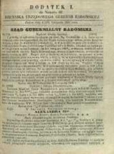 Dziennik Urzędowy Gubernii Radomskiej, 1861, nr 47, dod. I