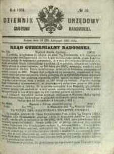 Dziennik Urzędowy Gubernii Radomskiej, 1861, nr 49