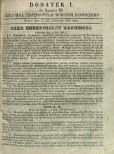 Dziennik Urzędowy Gubernii Radomskiej, 1861, nr 48, dod. I