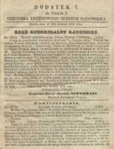 Dziennik Urzędowy Gubernii Radomskiej, 1862, nr 1, dod. I