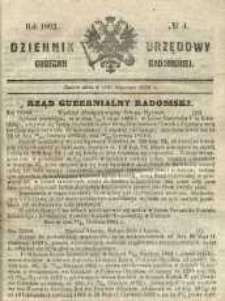 Dziennik Urzędowy Gubernii Radomskiej, 1862, nr 4