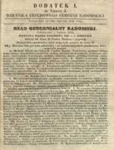 Dziennik Urzędowy Gubernii Radomskiej, 1862, nr 5, dod. I