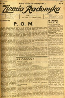 Ziemia Radomska, 1934, R. 7, nr 35