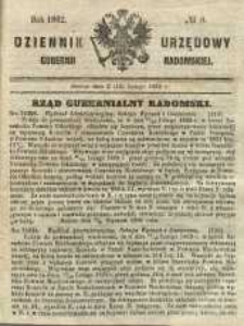 Dziennik Urzędowy Gubernii Radomskiej, 1862, nr 8