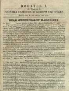Dziennik Urzędowy Gubernii Radomskiej, 1862, nr 8, dod. I