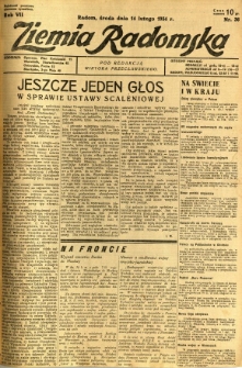 Ziemia Radomska, 1934, R. 7, nr 36