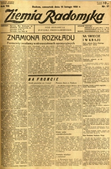 Ziemia Radomska, 1934, R. 7, nr 37