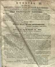 Dziennik Urzędowy Gubernii Radomskiej, 1858, nr 41, dod. III