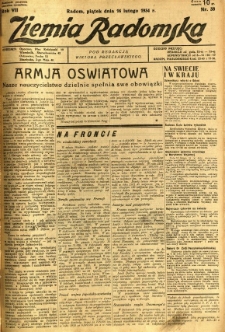 Ziemia Radomska, 1934, R. 7, nr 38