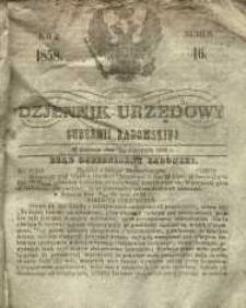 Dziennik Urzędowy Gubernii Radomskiej, 1858, nr 46