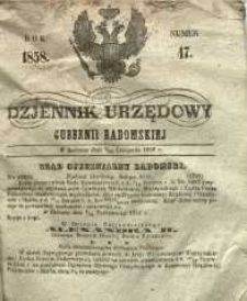 Dziennik Urzędowy Gubernii Radomskiej, 1858, nr 47