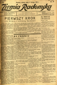 Ziemia Radomska, 1934, R. 7, nr 39