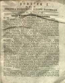 Dziennik Urzędowy Gubernii Radomskiej, 1858, nr 48, dod. I