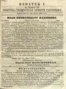Dziennik Urzędowy Gubernii Radomskiej, 1862, nr 14, dod. I