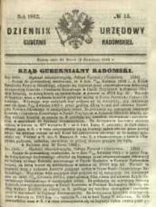 Dziennik Urzędowy Gubernii Radomskiej, 1862, nr 15