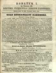 Dziennik Urzędowy Gubernii Radomskiej, 1862, nr 18, dod. I