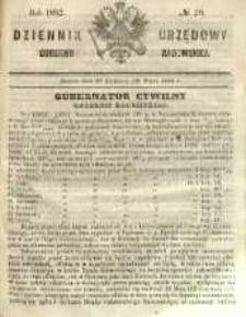 Dziennik Urzędowy Gubernii Radomskiej, 1862, nr 20