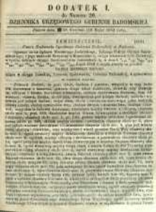 Dziennik Urzędowy Gubernii Radomskiej, 1862, nr 20, dod. I