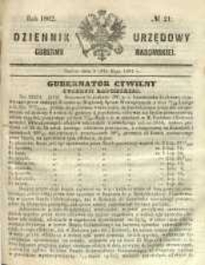 Dziennik Urzędowy Gubernii Radomskiej, 1862, nr 21