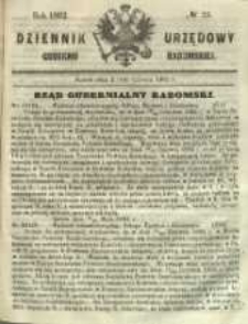 Dziennik Urzędowy Gubernii Radomskiej, 1862, nr 25