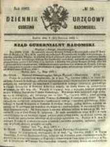 Dziennik Urzędowy Gubernii Radomskiej, 1862, nr 26