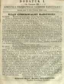 Dziennik Urzędowy Gubernii Radomskiej, 1862, nr 26, dod. I