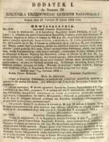 Dziennik Urzędowy Gubernii Radomskiej, 1862, nr 28, dod. I